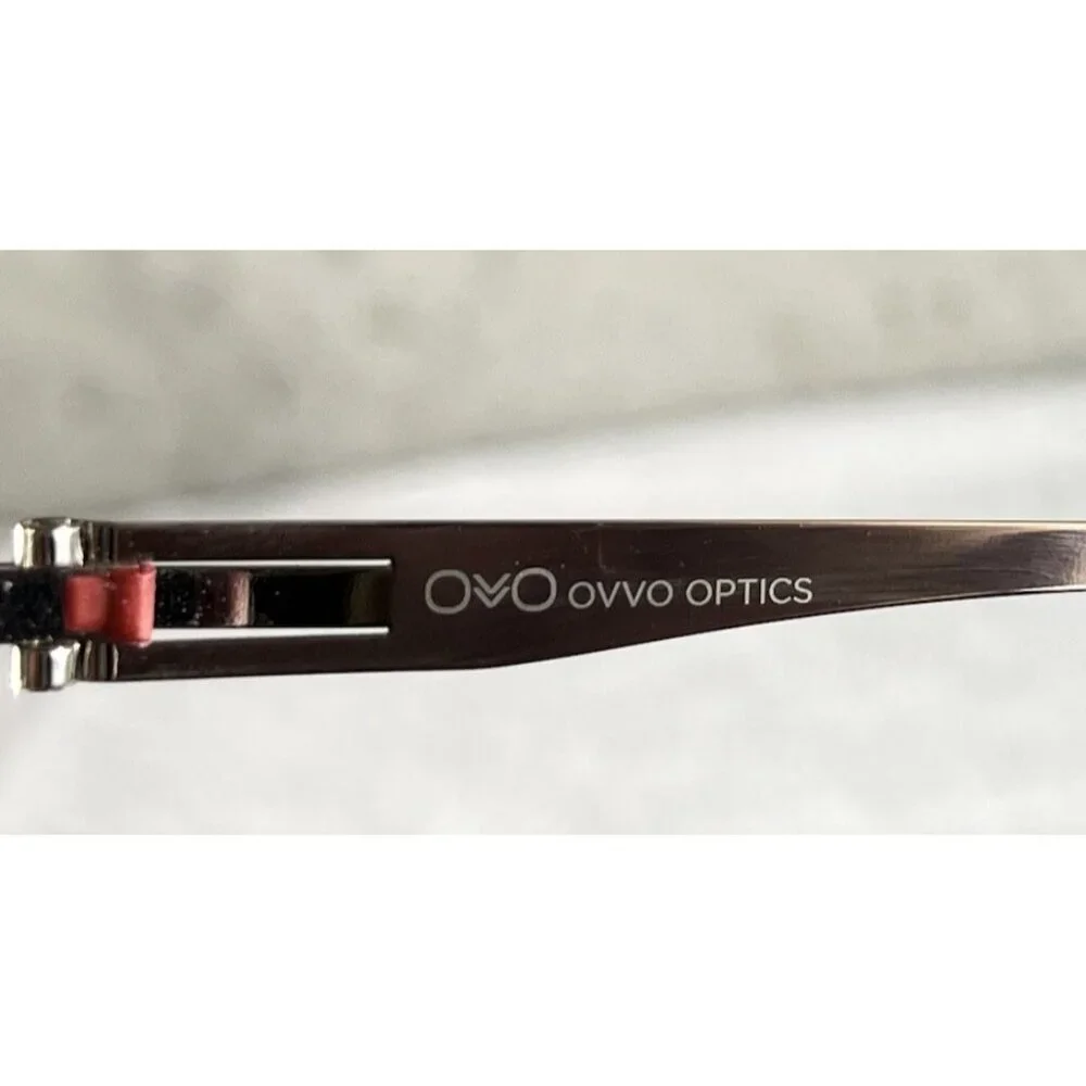 OVVO OPTICS Eyeglasses Frames 3741 c 11A Red Gold Cat Eye Half Rim 53-17-135